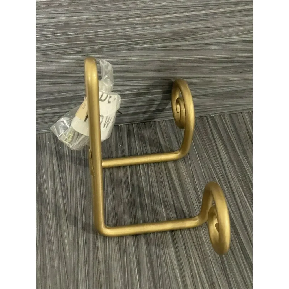 Brass Easel Cabinet Plate Book Display‎ Metal Wall Hanger Rack Black Vintage